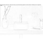 Square ceramic washbasin, countertop Niort