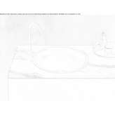 Recessed round steel washbasin Pacheco