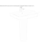 Rectangular floor-standing washbasin with overflow Matignon