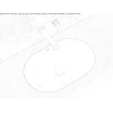 Oval ceramic washbasin, recessed Lesko