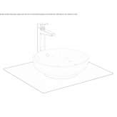 Round countertop washbasin Matignon