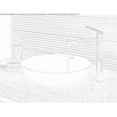 Round ceramic washbasin, countertop Vodo