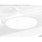 Recessed oval ceramic washbasin Vodo