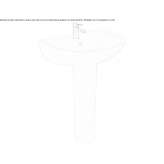 Freestanding washbasin with overflow Ladelund