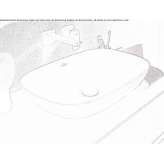 Rectangular countertop ceramic washbasin Vodo