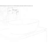 Oval countertop ceramic washbasin Lesko