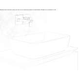 Rectangular countertop ceramic washbasin Lesko