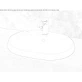 Recessed oval ceramic washbasin Lesko
