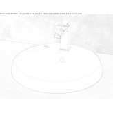 Recessed round ceramic washbasin Lesko