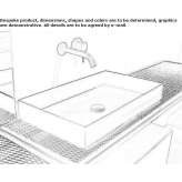 Rectangular metal washbasin Stover