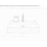 Square cement washbasin mounted to the wall Musso