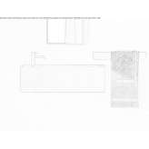 Rectangular concrete washbasin mounted to the wall Helidon