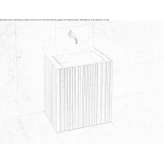 Rectangular washbasin made of stone Roseburg