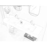 Double wall washbasin made of composite material Arauco