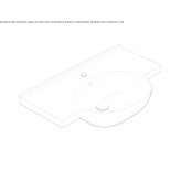 Single ceramic washbasin with overflow Sumas
