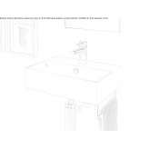 Rectangular washbasin with overflow Hilvan