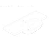 Single ceramic washbasin with overflow Sumas
