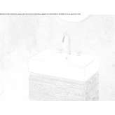 Rectangular washbasin with overflow Hilvan