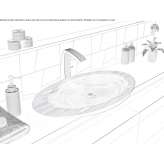 Oval ash countertop washbasin Ghioroiu