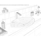 Oval countertop ash washbasin Ghioroiu
