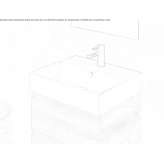 Rectangular washbasin with overflow Hilvan