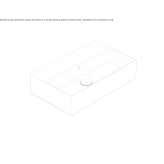Globothin® single rectangular washbasin Sertania