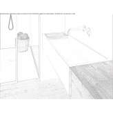 Rectangular ceramic washbasin Sirtori