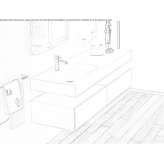 Prostokątna umywalka Corian® ze zintegrowanym blatem Limbach
