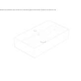 Rectangular single washbasin Globothin® Sertania