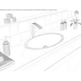 Washbasin with an oval top made of cultured marble Ghioroiu
