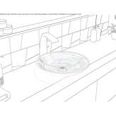 Round ash countertop washbasin Ghioroiu