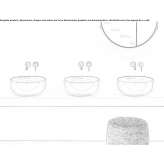 Round ceramic washbasin, countertop Brandico