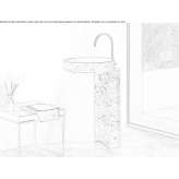 Freestanding round washbasin Malanzan