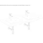 Double ceramic washbasin with overflow Matignon