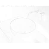 Round ceramic washbasin, countertop Bergama