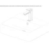 Rectangular console washbasin with overflow Pradillo