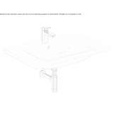 Ceramic washbasin with overflow Matignon