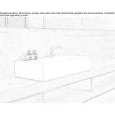 Rectangular single ceramic washbasin Sirtori