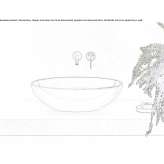 Oval countertop ceramic washbasin Brandico
