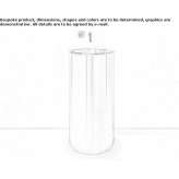 Round stainless steel washbasin with lighting and overflow Paita