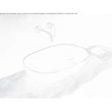 Oval countertop ceramic washbasin Bergama