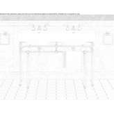 Console double washbasin with towel rail Surmene