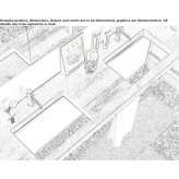 Umywalka ze zintegrowanym blatem Recife