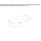Umywalka ceramiczna nablatowa Fristad