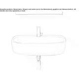 Ceramic washbasin mounted to the wall Rutul