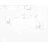 Round, single ceramic washbasin mounted to the wall Anzi
