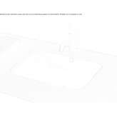 Rectangular ceramic washbasin, concealed Theale