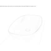 Oval wall-mounted ceramic washbasin Campese