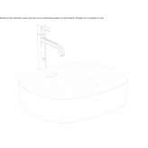 Ceramic countertop washbasin Dolores