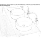 Round ceramic washbasin, countertop Valdieri